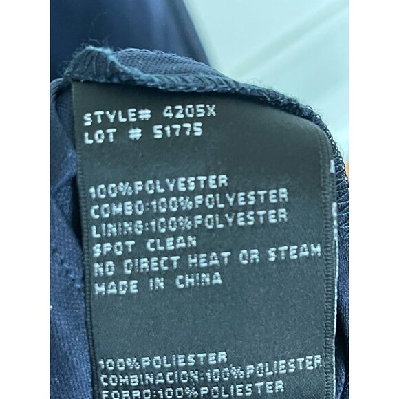 Xscape Dress Womens Size 14 Blue Embroidered Studded Short Sleeve Evening Gown - Picture 10 of 10